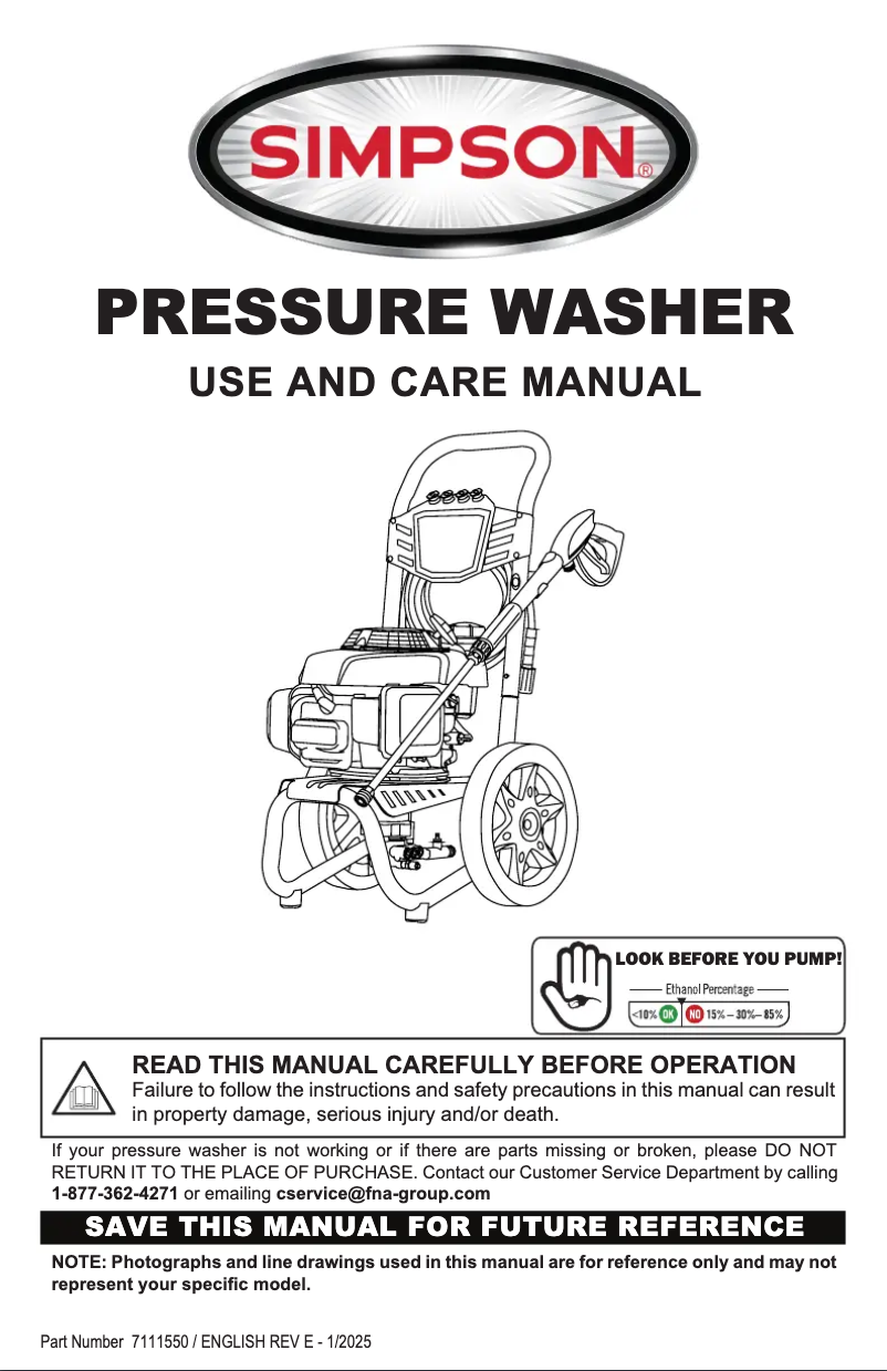 Página 1 del manual Manual de usuario Simpson Megashot MS61228-S