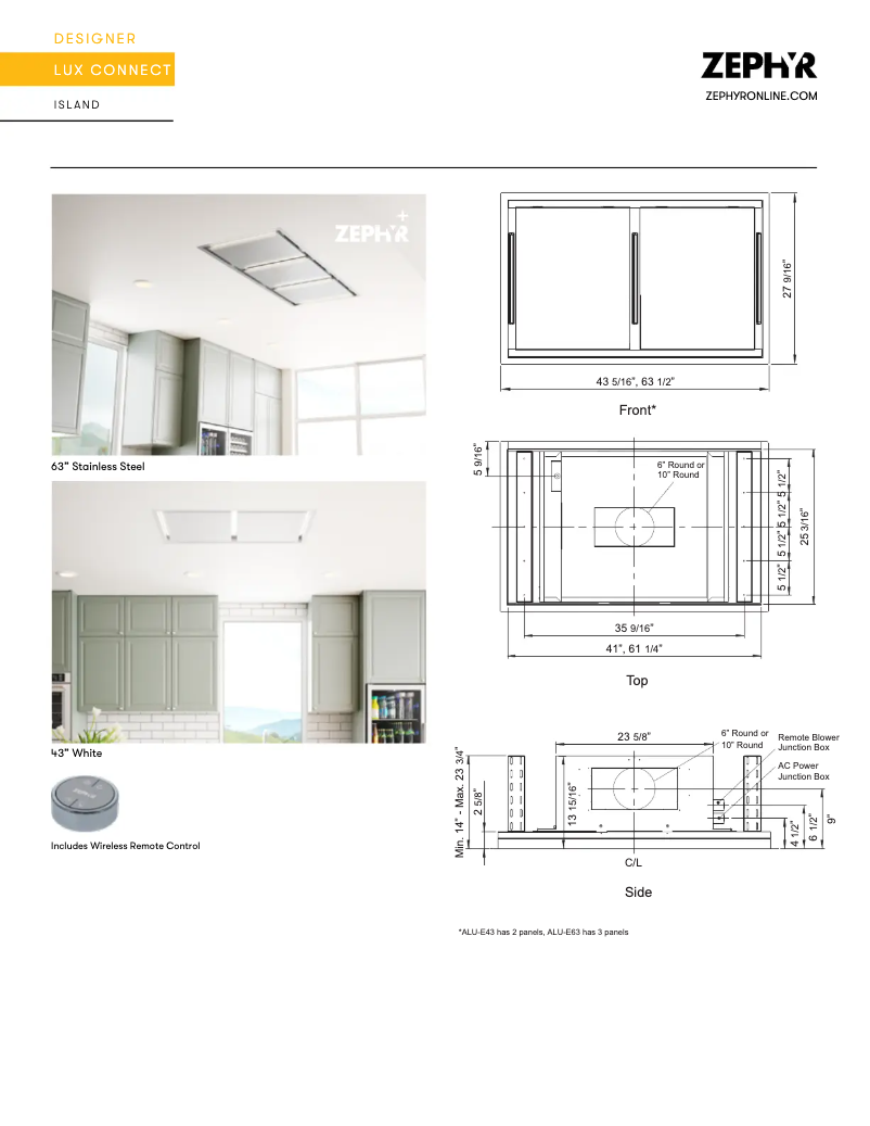 Imagen de la primera página del manual del dispositivo ALU-E63CWX