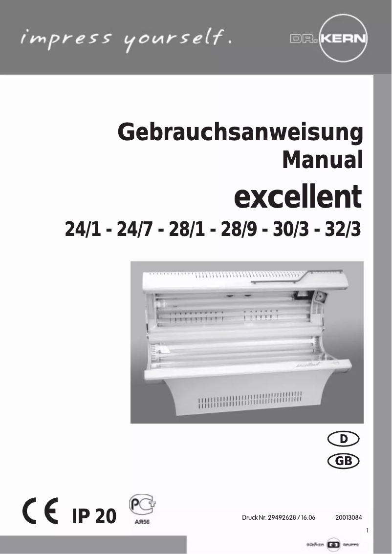 Imagen de la primera página del manual del dispositivo Exellent 28/1
