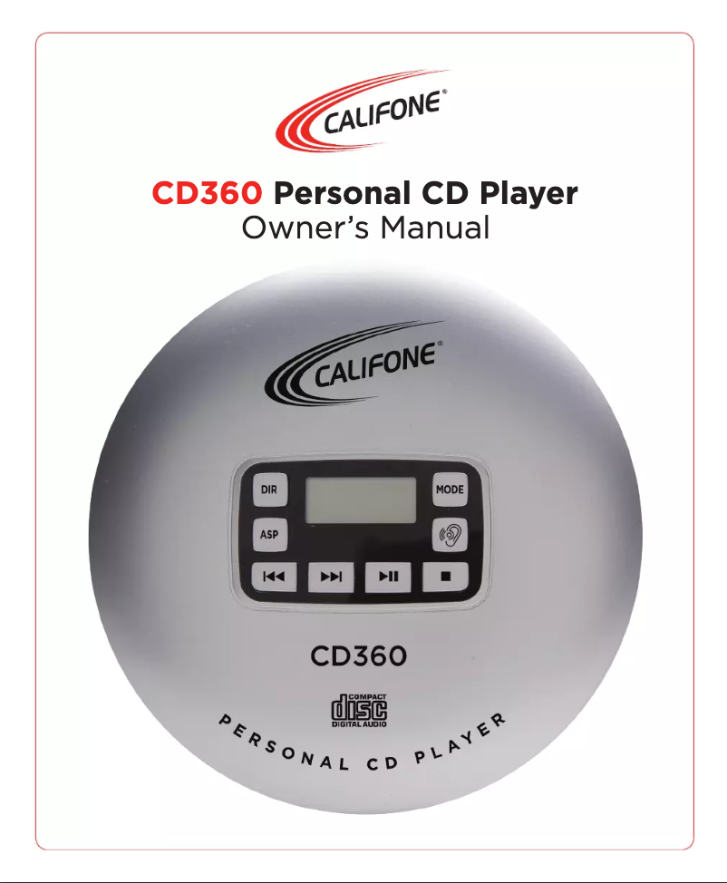 Imagen de la primera página del manual del dispositivo CD360