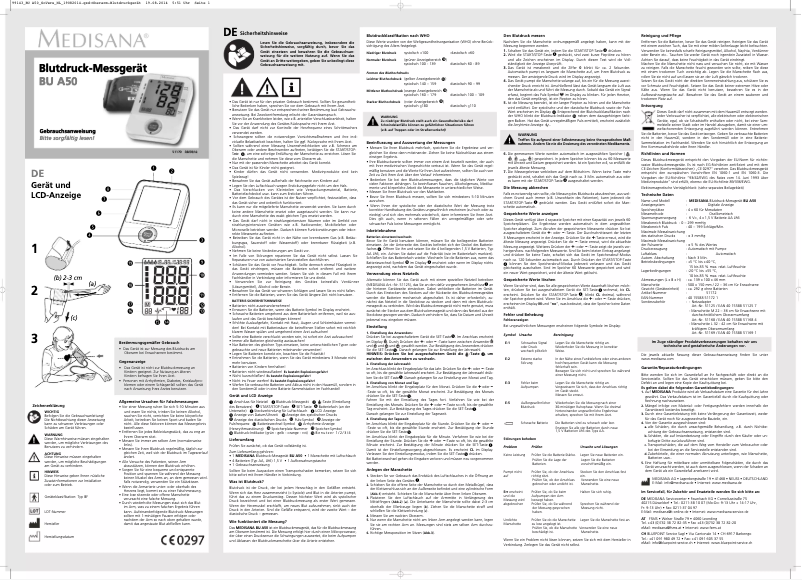 Página 1 del manual Manual de usuario Medisana BU A50