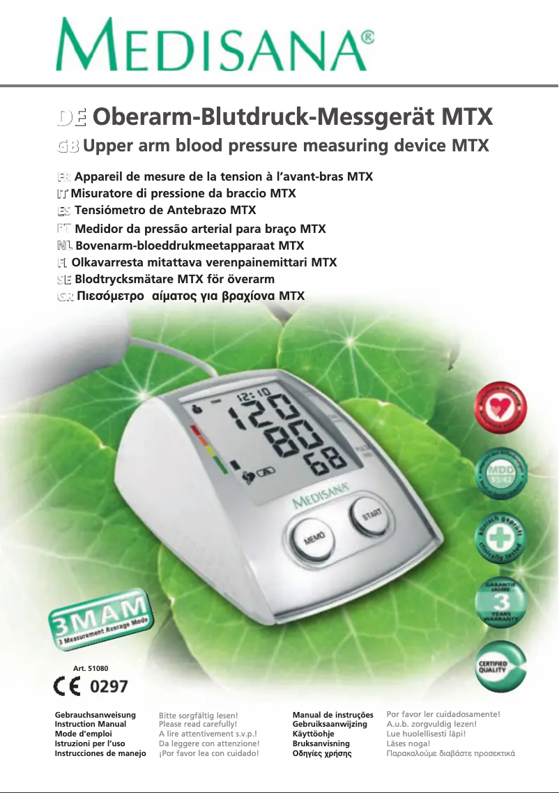 Página nº 1 - Manual de usuario Medisana 51080 MTX