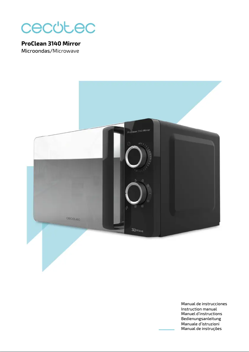 Página 1 del manual Manual de usuario Cecotec ProClean 3140 Mirror