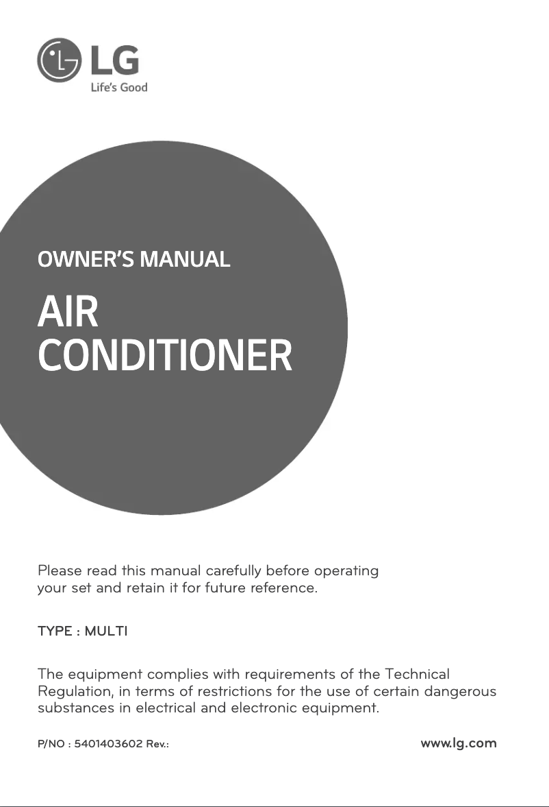 Página 1 del manual Manual de usuario LG AMNH24GB2A1