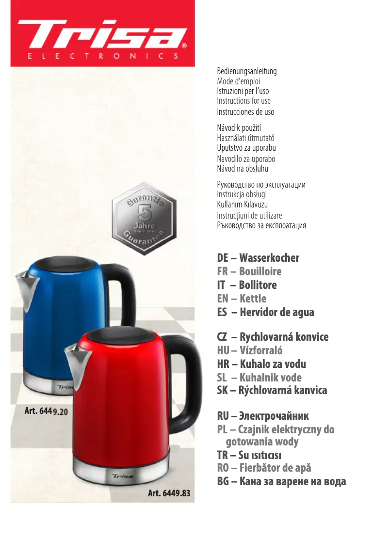 Página 1 del manual Manual de usuario Trisa 6621