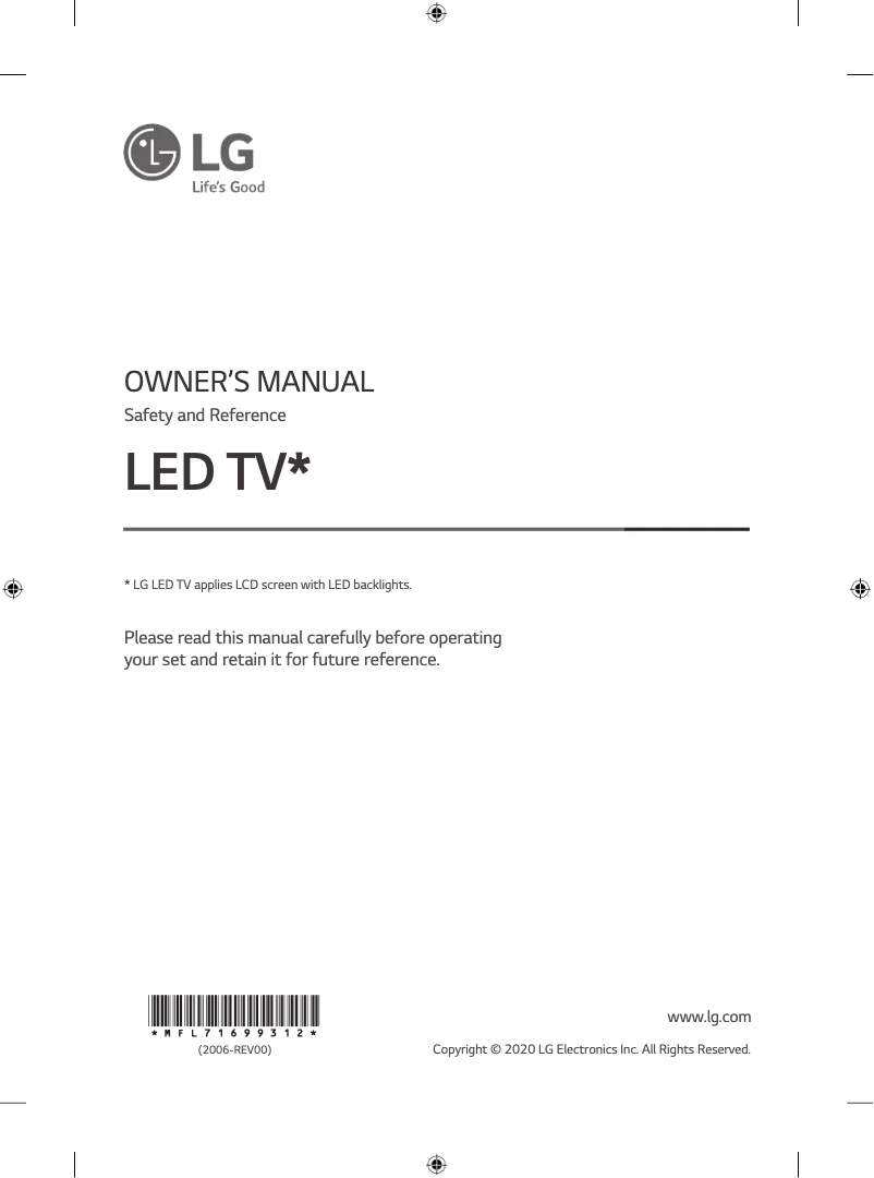 Imagen de la primera página del manual del dispositivo 43UN7000PTA