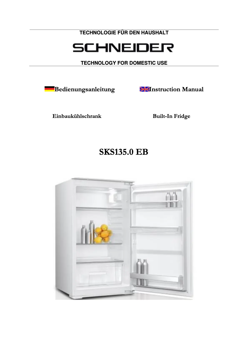 Imagen de la primera página del manual del dispositivo SKS135.0 EB