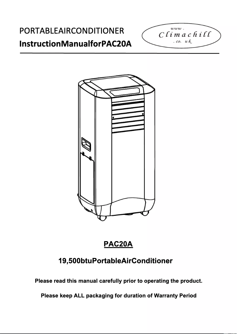 Imagen de la primera página del manual del dispositivo PAC20A