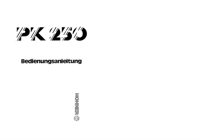 Imagen de la primera página del manual del dispositivo PK 250