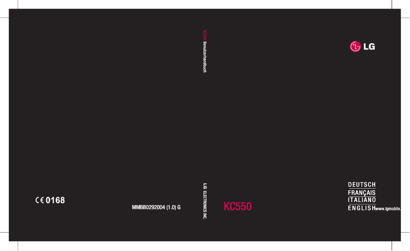 Imagen de la primera página del manual del dispositivo KC550