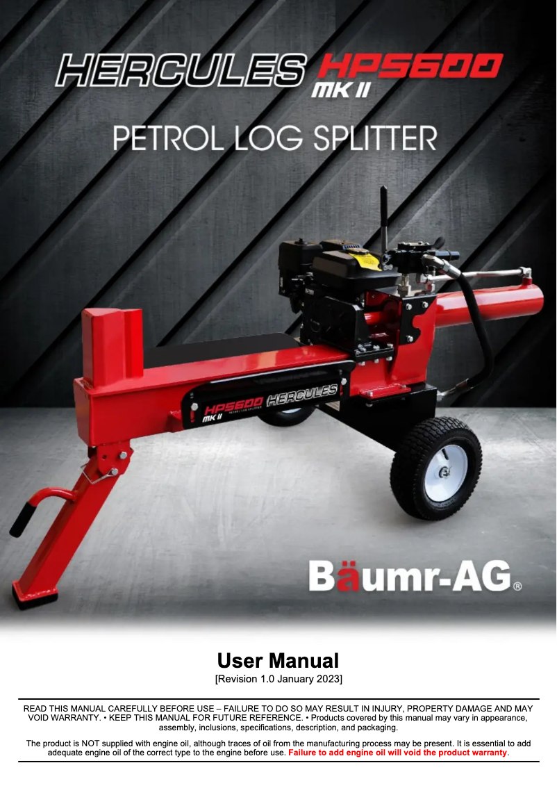 Página nº 1 - Manual de usuario Baumr-AG Hercules HPS600 MkII