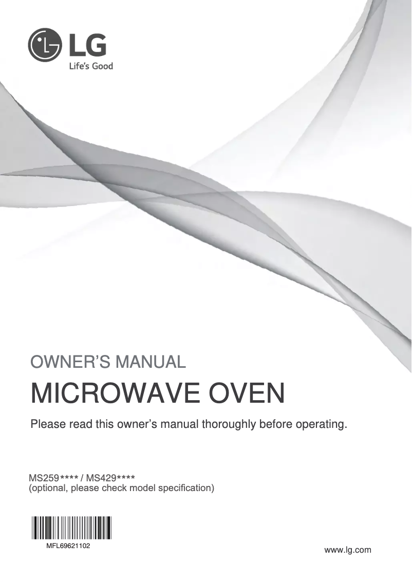 Página 1 del manual Manual de usuario LG NeoChef MS2596OB