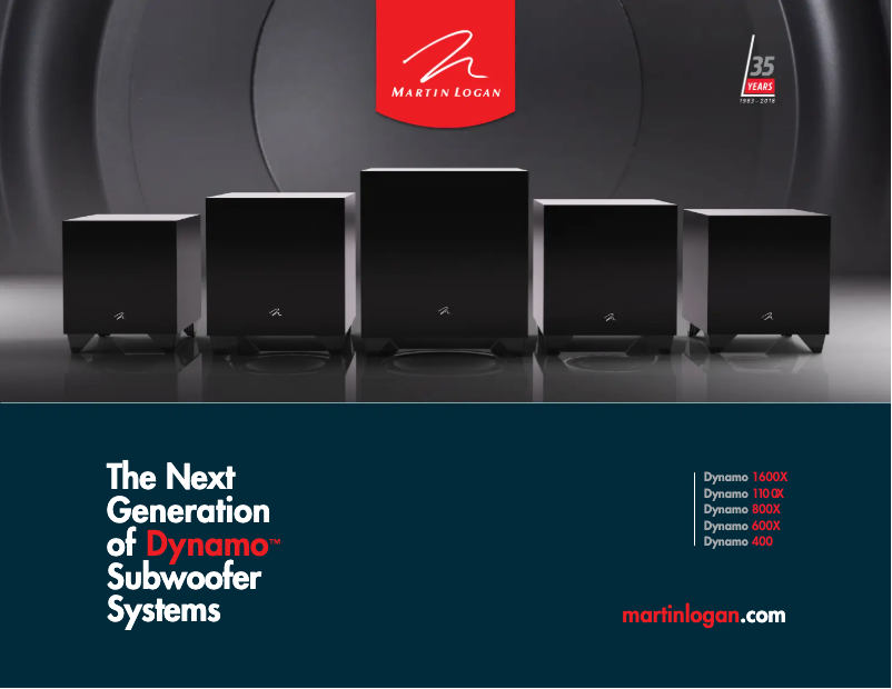 Página 1 del manual Folleto Martin Logan SWT-TX