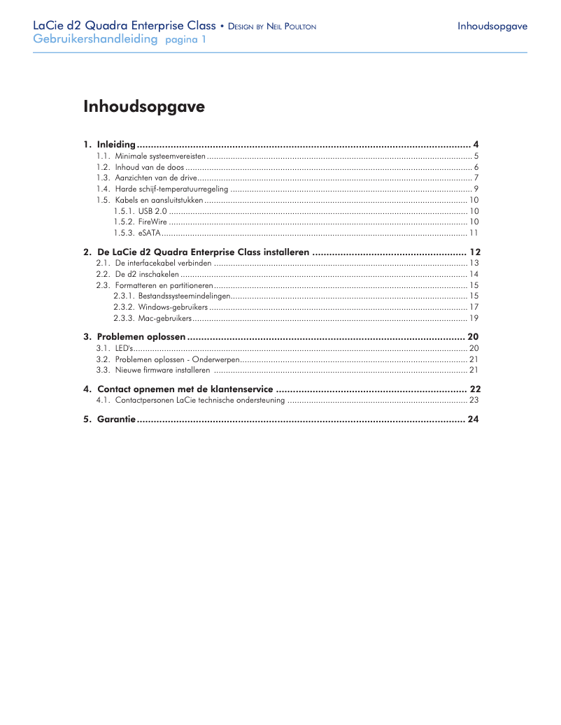 Imagen de la primera página del manual del dispositivo d2 Quadra Enterprise
