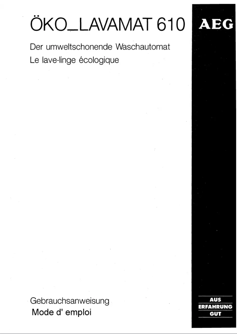 Imagen de la primera página del manual del dispositivo Lavamat 610