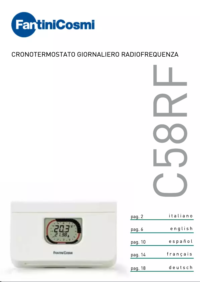 Página 1 del manual Manual de usuario Fantini Cosmi Intellitherm C58RFR