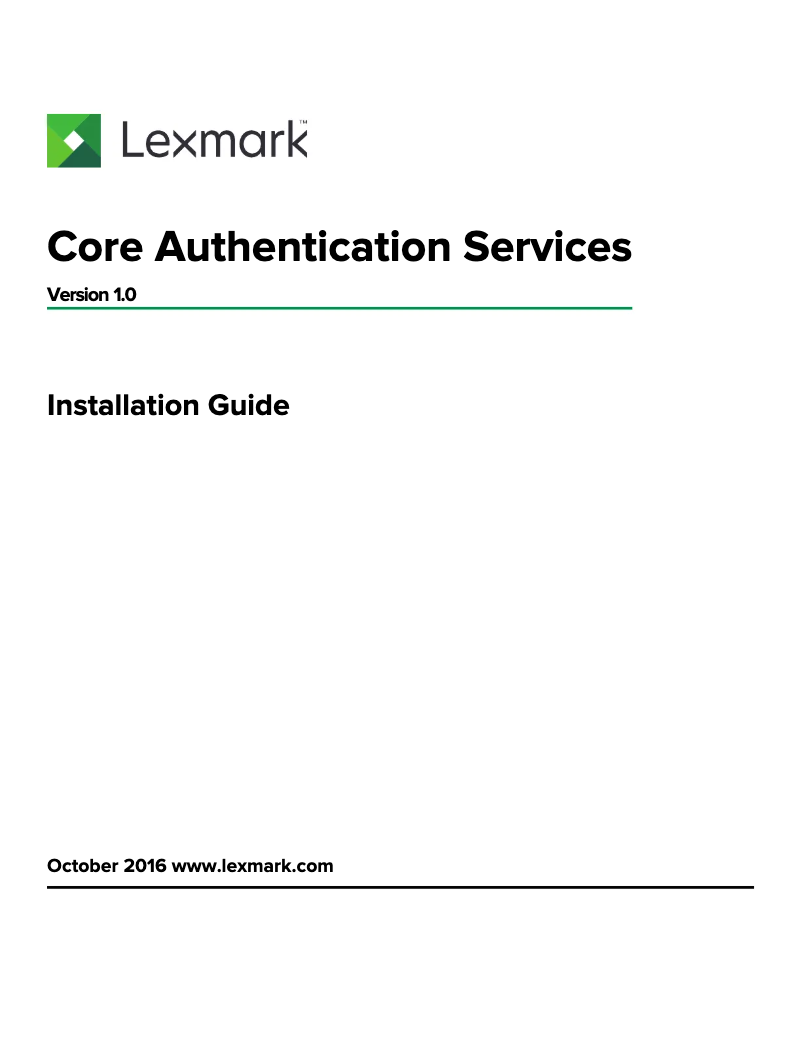 Imagen de la primera página del manual del dispositivo Mobile Authentication