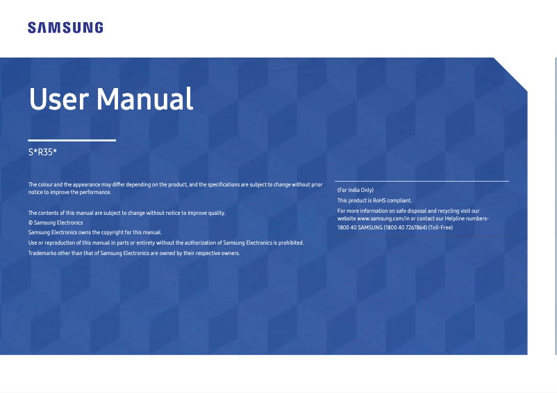 Imagen de la primera página del manual del dispositivo S24R356FZN