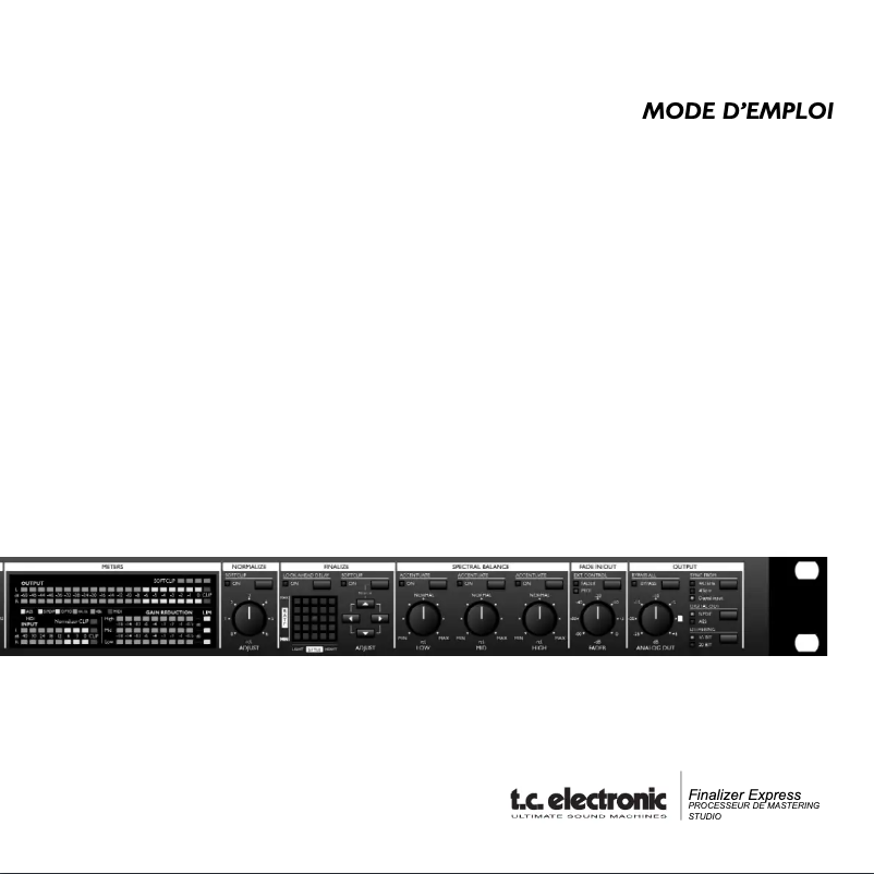 Página 1 del manual Manual de usuario TC Electronic Finalizer Express