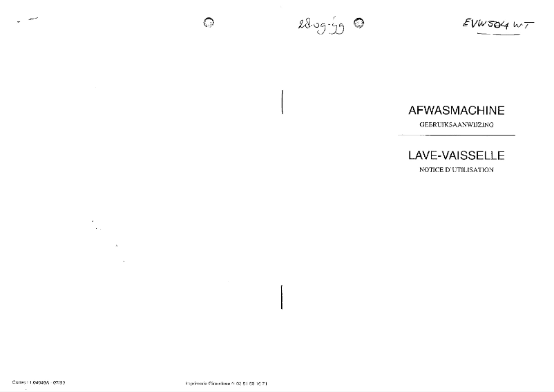 Imagen de la primera página del manual del dispositivo EVW604