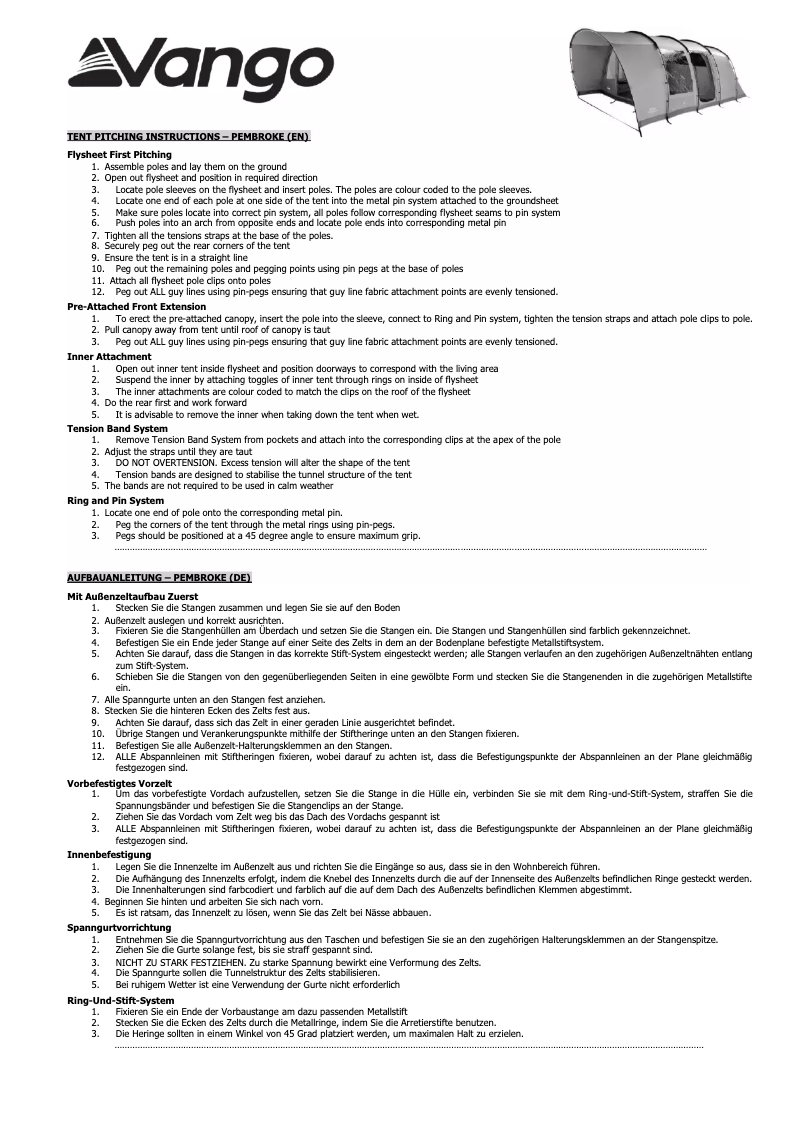 Imagen de la primera página del manual del dispositivo Pembroke 600