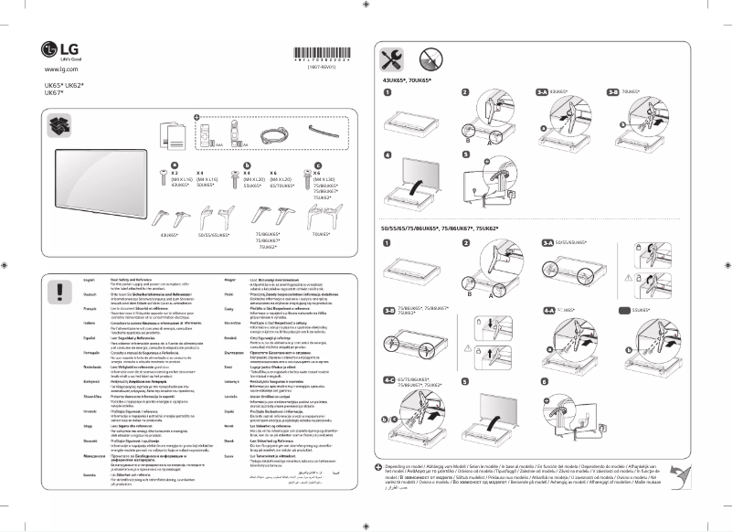 Imagen de la primera página del manual del dispositivo 75UK6500PLA