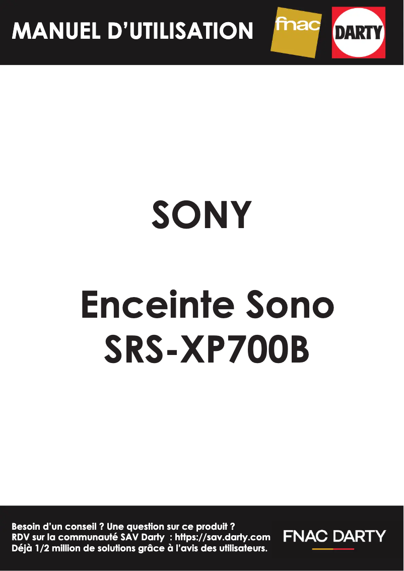 Página 1 del manual Manual de usuario Sony SRS-XP700