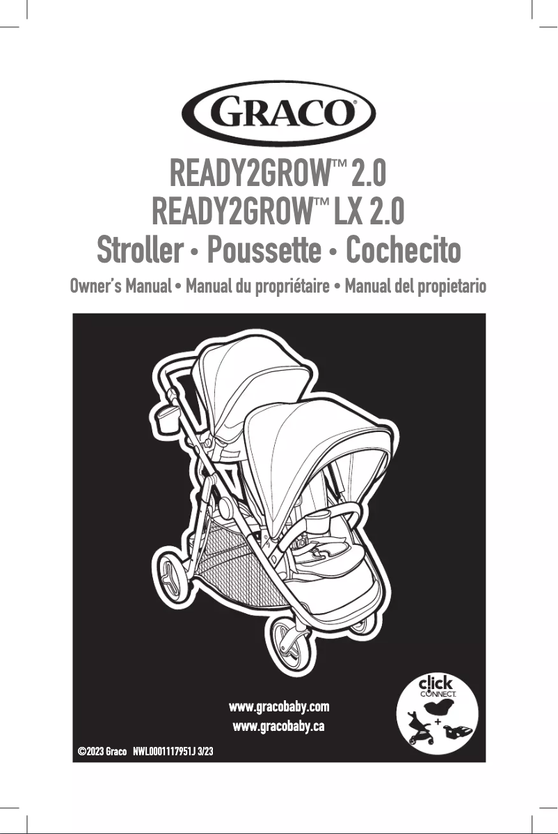 Página 1 del manual Guía de inicio rápido Graco Ready2Grow 2.0