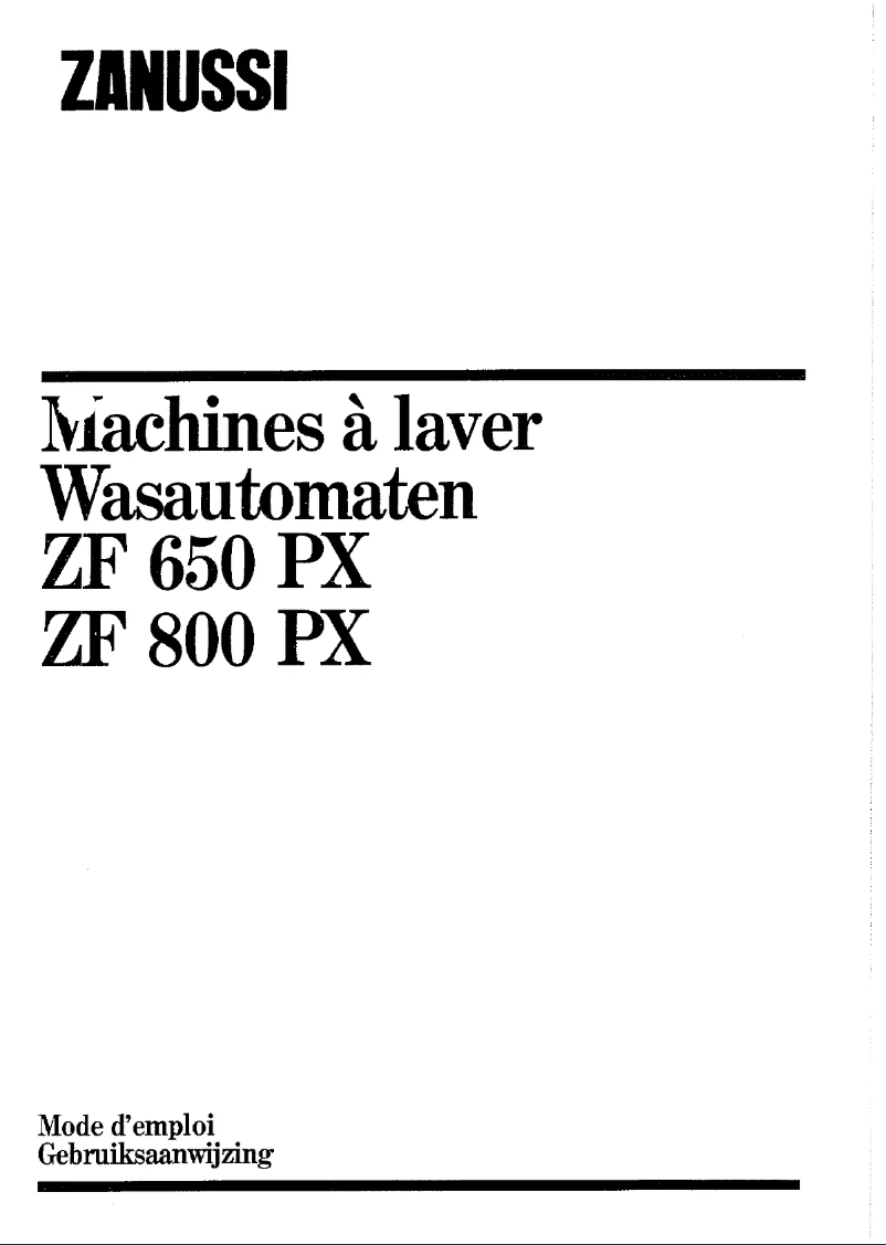 Página 1 del manual Manual de usuario Zanussi-Electrolux ZF 800 PX
