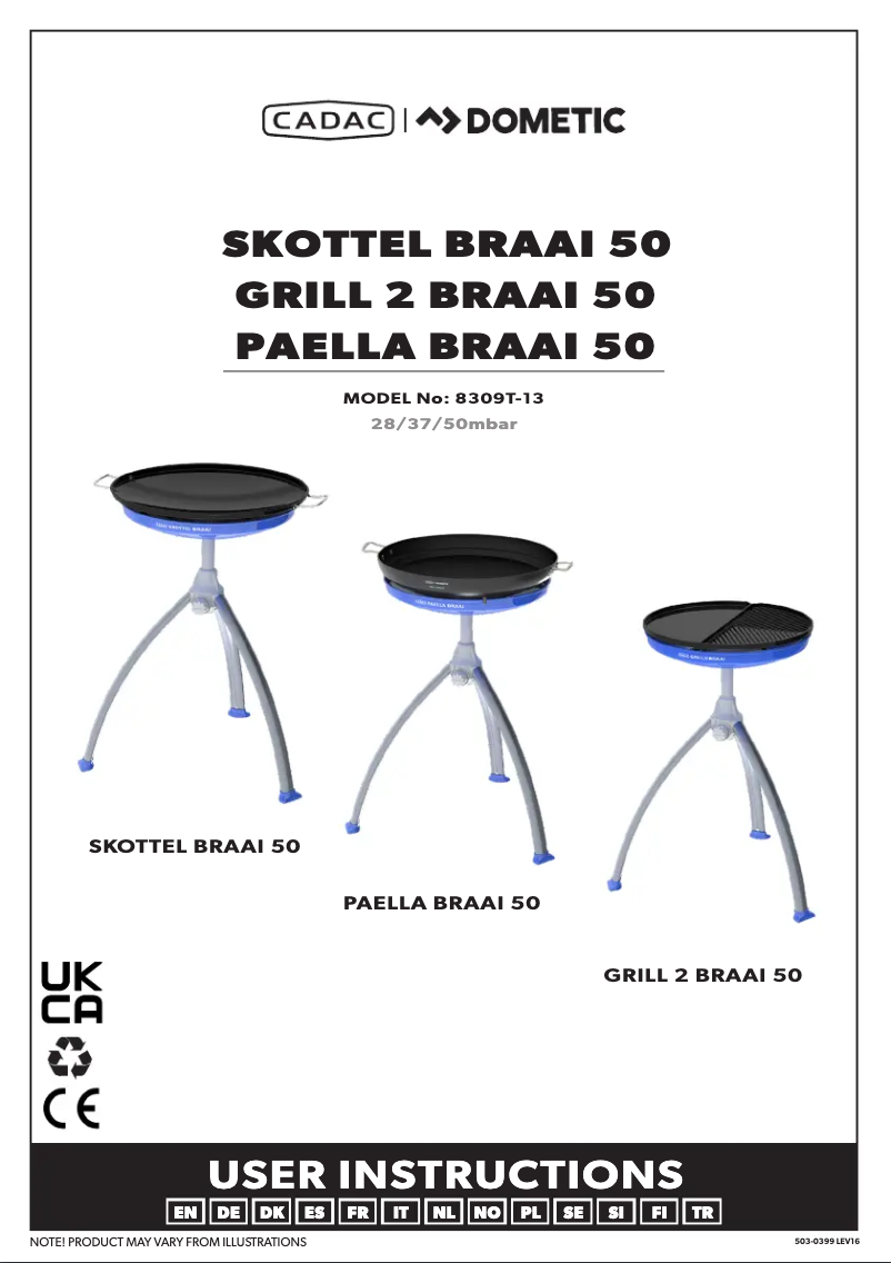 Página 1 del manual Manual de usuario Cadac Skottelbraai