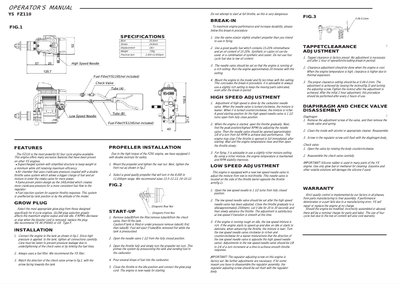 Imagen de la primera página del manual del dispositivo FZ110