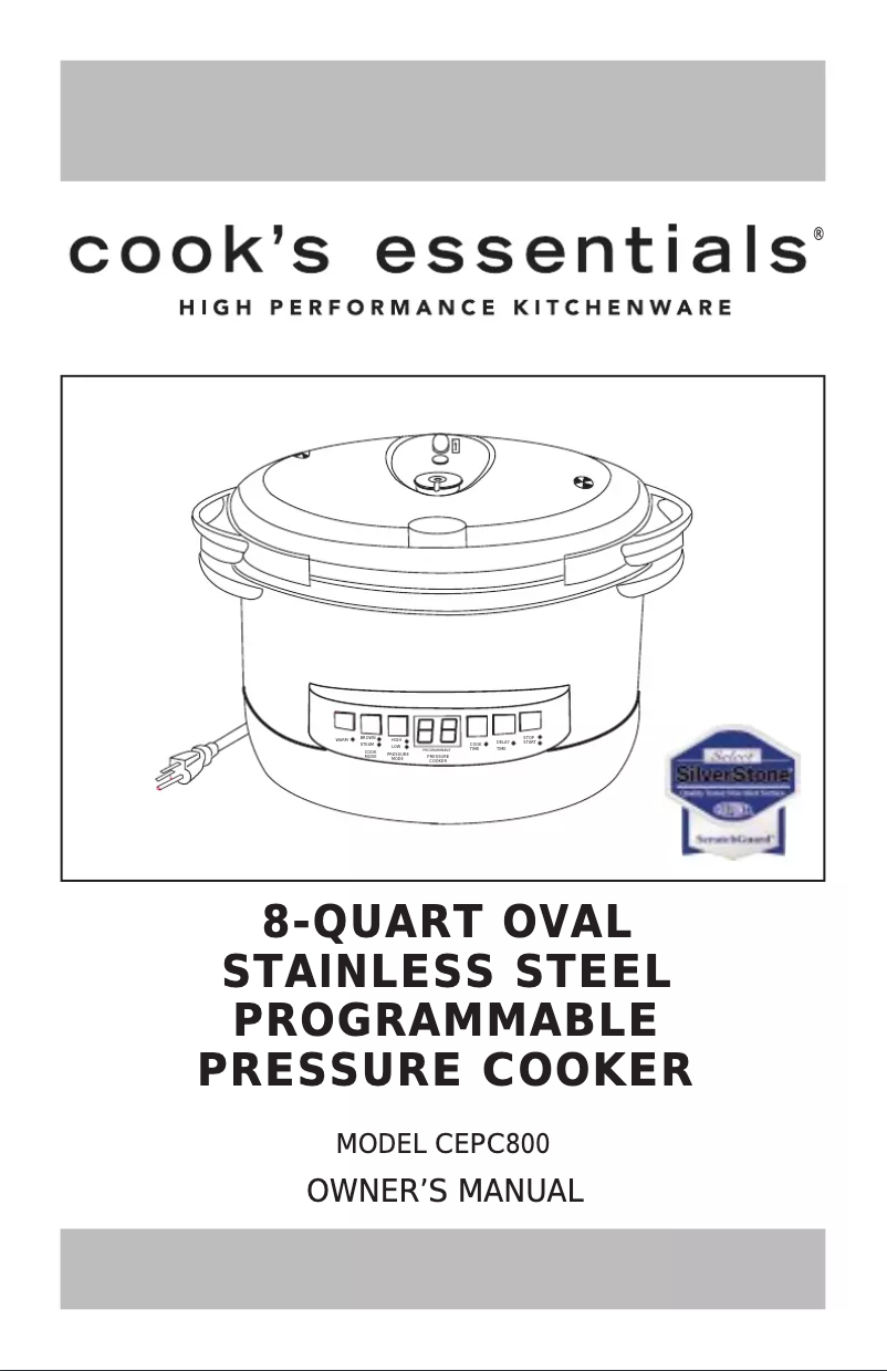 Página 1 del manual Manual de usuario Cook's essentials CEPC800