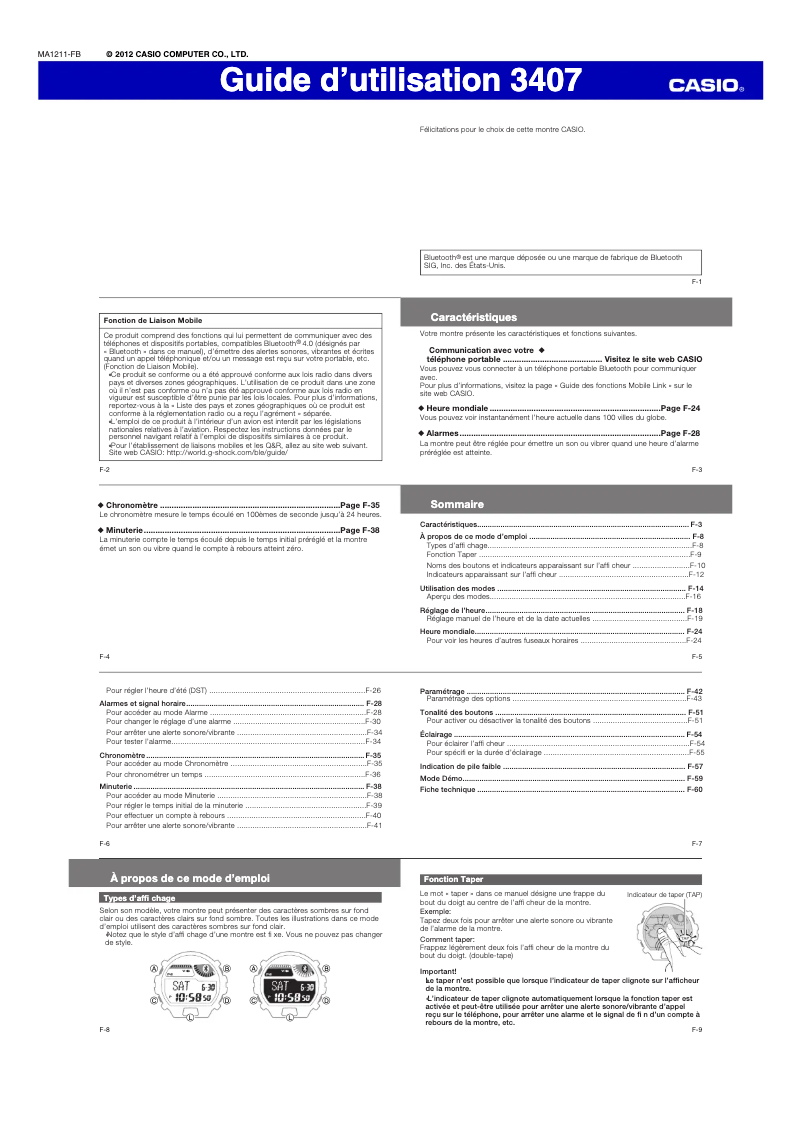 Página 1 del manual Manual de usuario Casio GB-6900AA-1ER