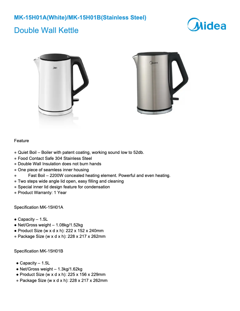 Imagen de la primera página del manual del dispositivo MKE170M2ADK