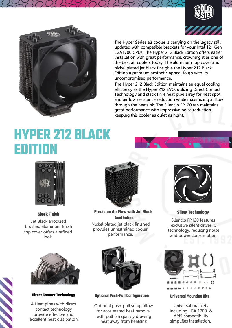 Página 1 del manual Ficha técnica Cooler Master Hyper 212