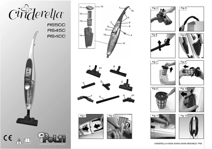 Página nº 1 - Manual de usuario Polti Cinderella AS500