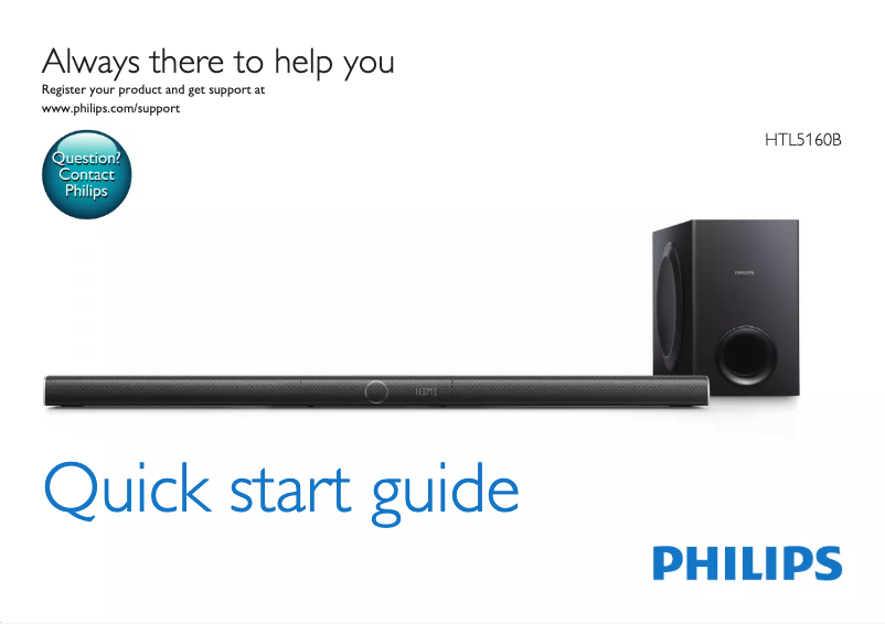 Página 1 del manual Guía de inicio rápido Philips HTL5160B