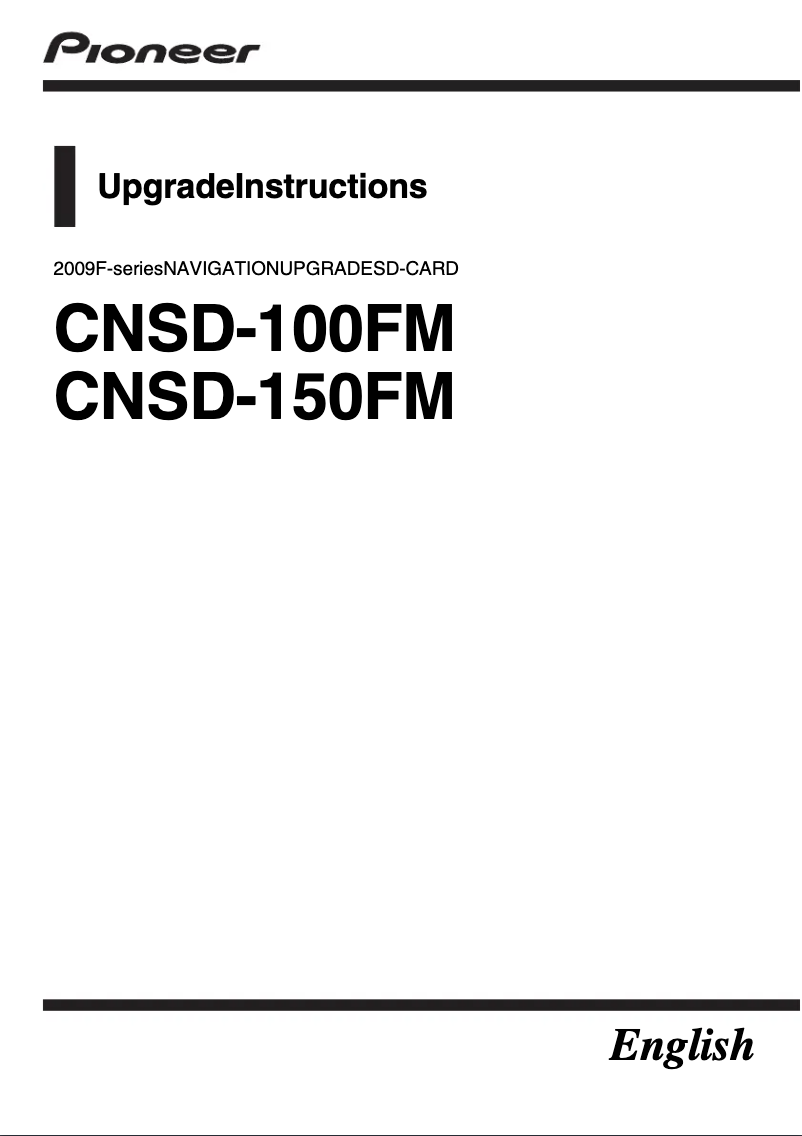 Imagen de la primera página del manual del dispositivo CNSD-100FM
