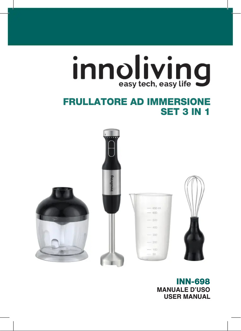 Imagen de la primera página del manual del dispositivo INN-698