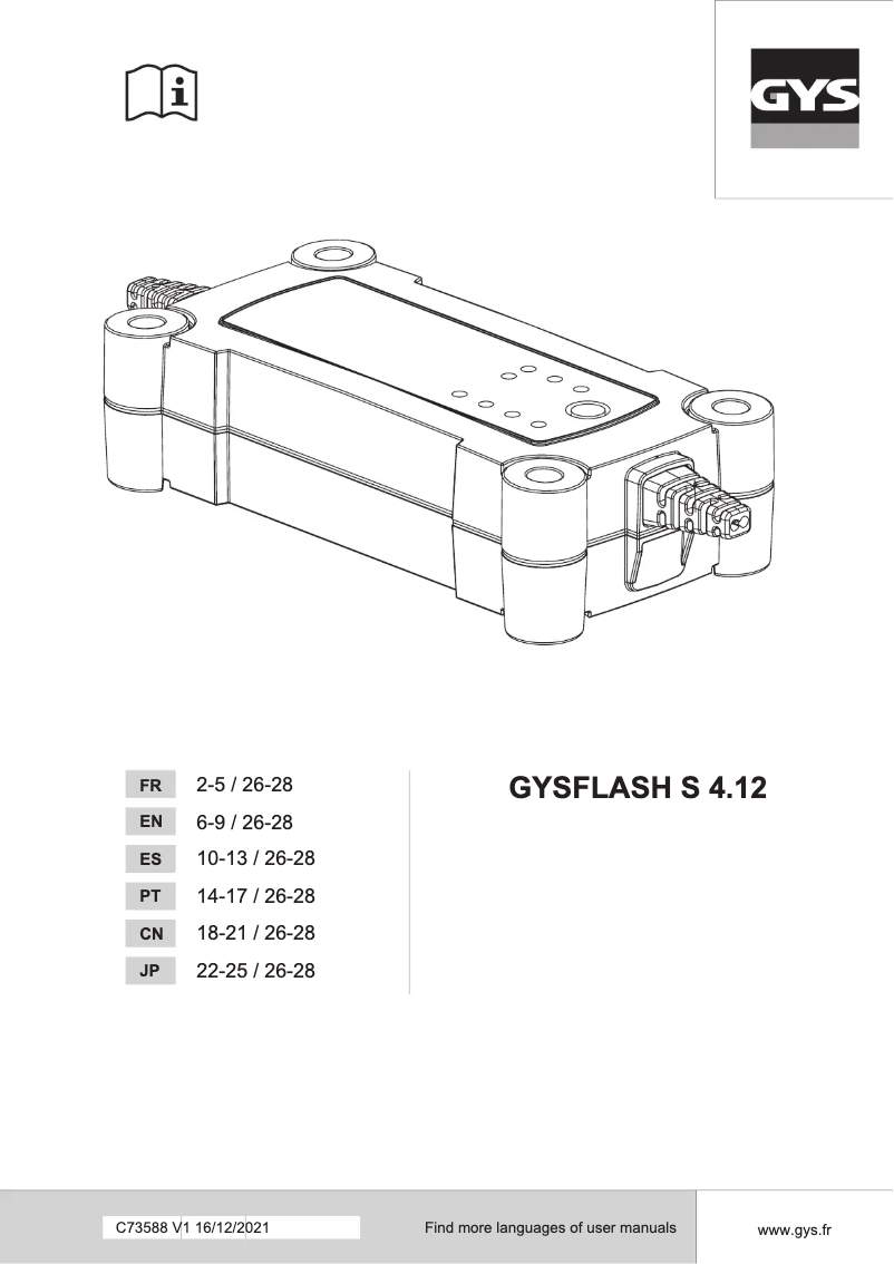 Página 1 del manual Manual de usuario GYS Gysflash S 4.12
