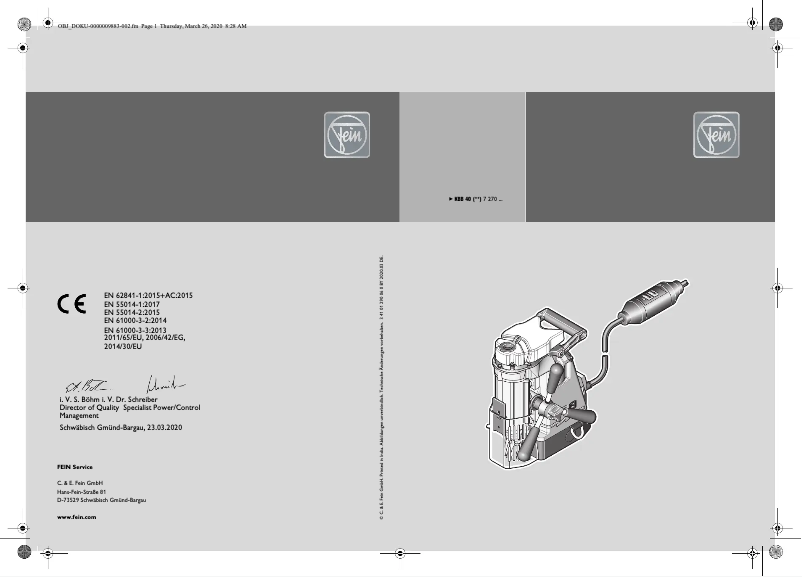 Imagen de la primera página del manual del dispositivo KBB 40