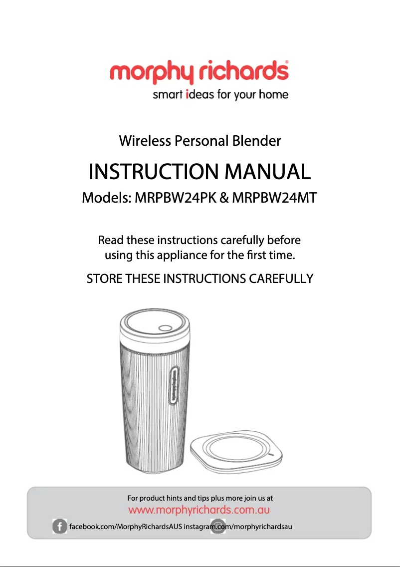 Imagen de la primera página del manual del dispositivo MRPBW24