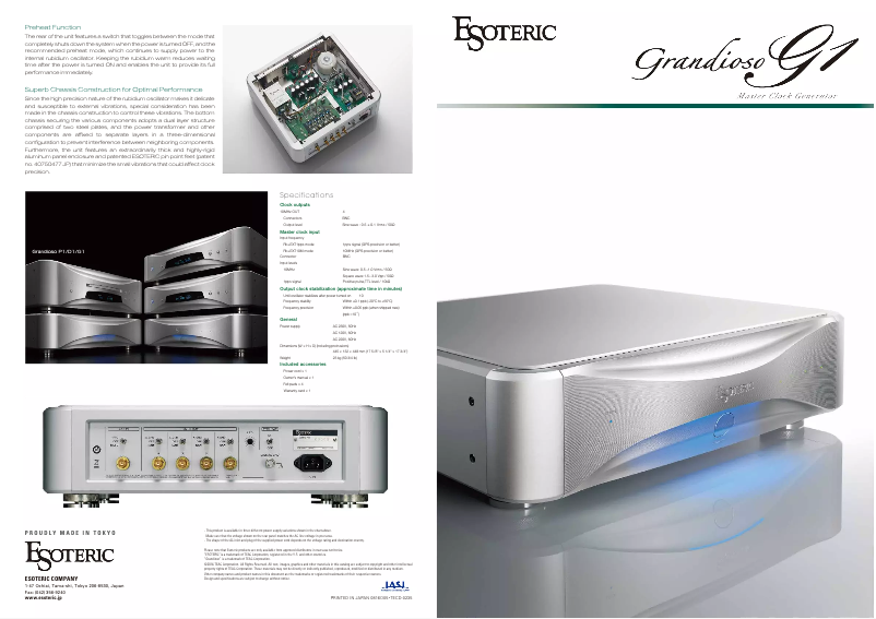 Imagen de la primera página del manual del dispositivo Grandioso G1