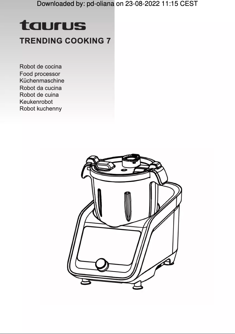 Página 1 del manual Manual de usuario Taurus Trending Cooking 7