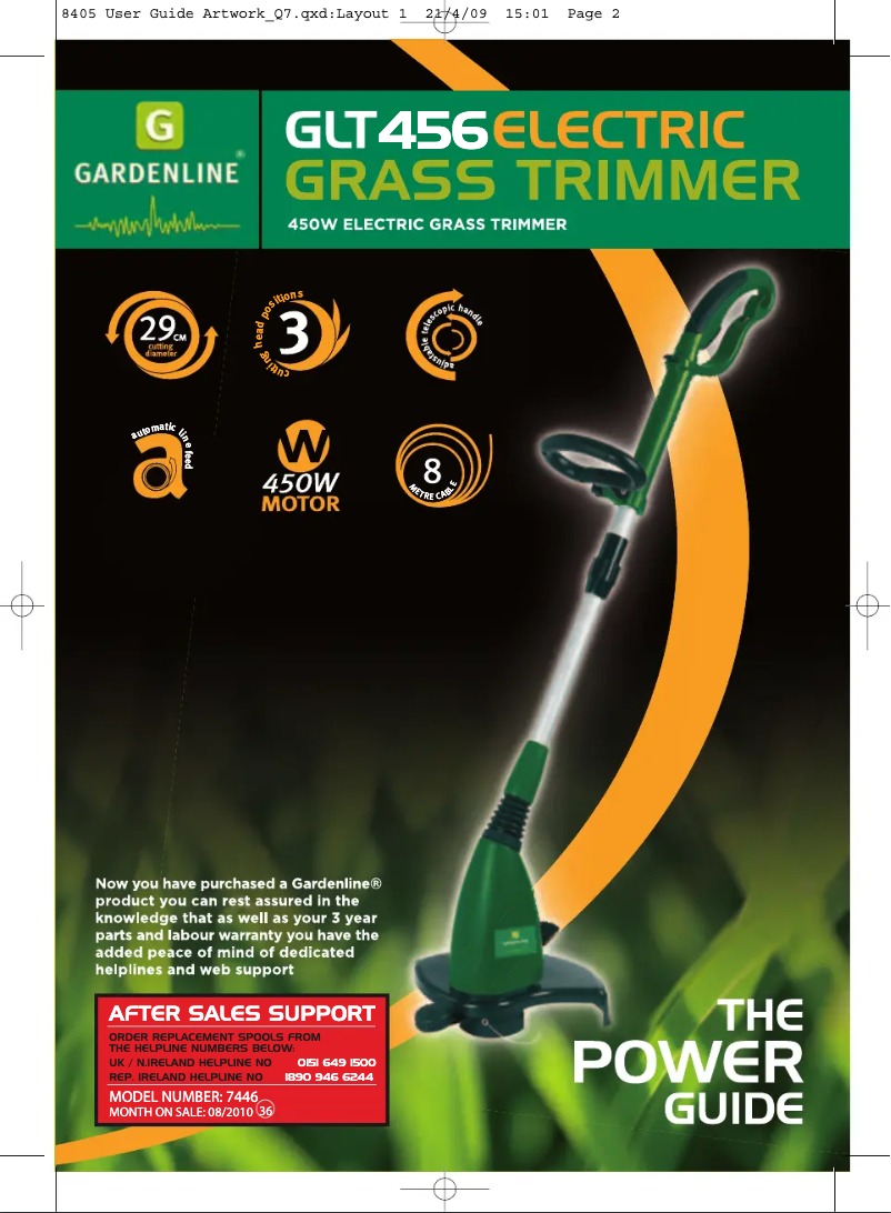 Página nº 1 - Manual de usuario Gardenline GLT 456