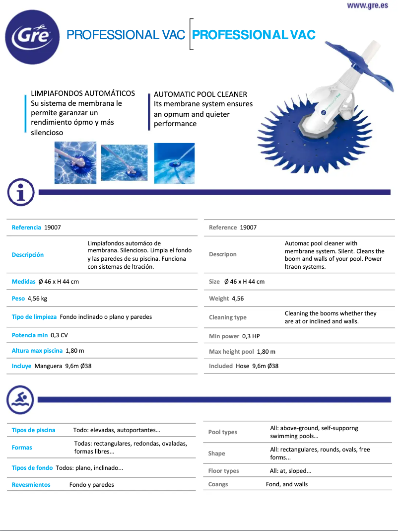Página nº 1 - Ficha técnica Gre 19007