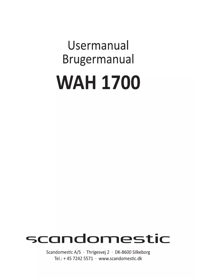 Página 1 del manual Manual de usuario Scandomestic WAH 1700