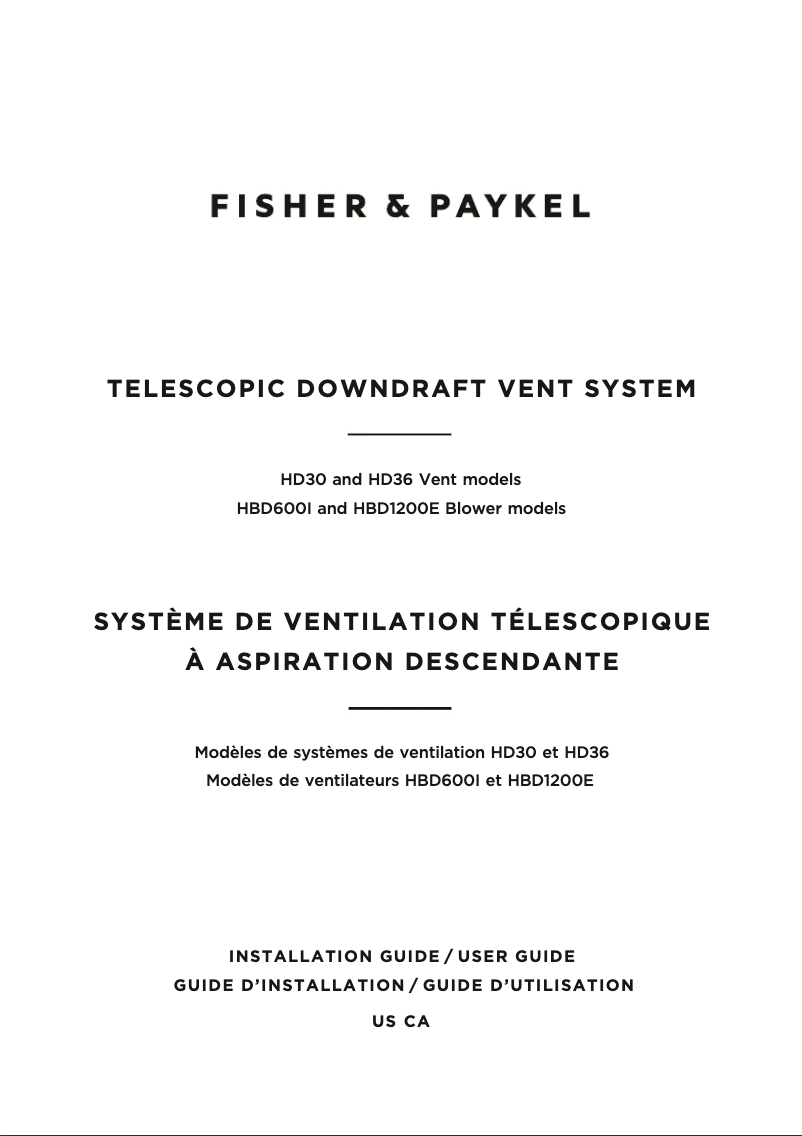 Página 1 del manual Manual de usuario Fisher & Paykel HBD1200E