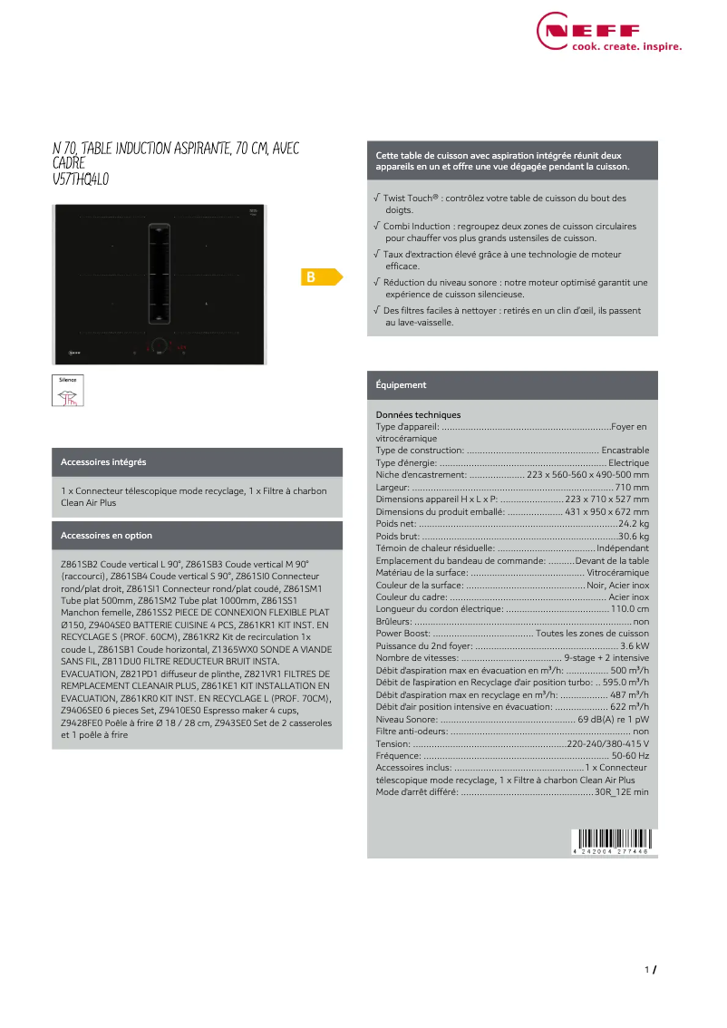Imagen de la primera página del manual del dispositivo V57THQ4L0