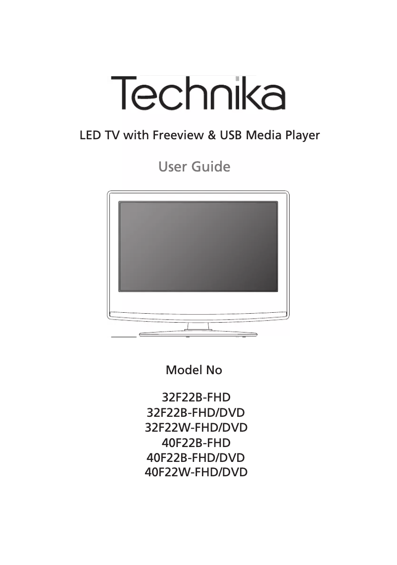 Página 1 del manual Manual de usuario Technika 32F22B-FHD